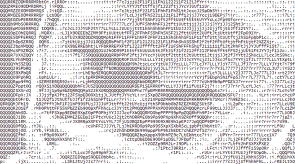 ASCII art - Jim's demonic eyes